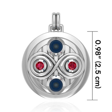 Relationship Sterling Silver Pendant with Gemstone TPD4808 - Jewelry